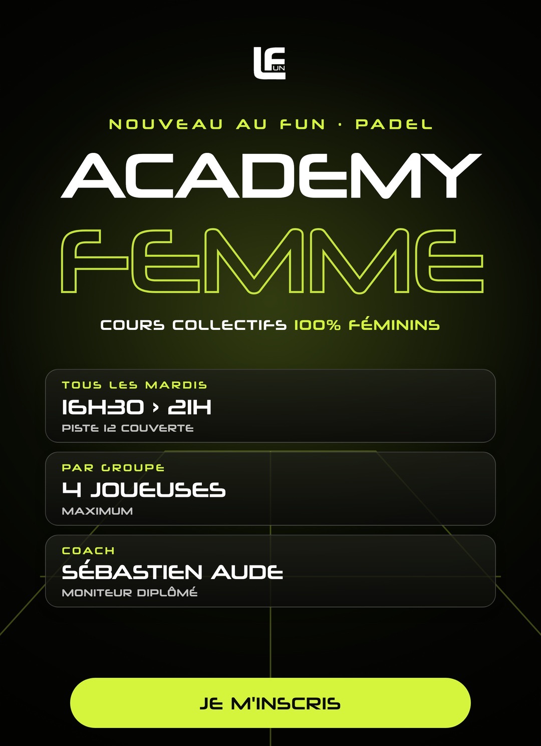 Visuel Academy Padel femme